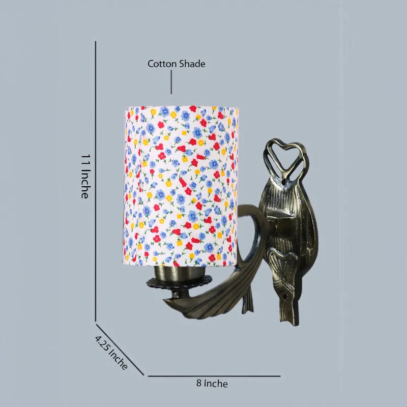 Love Gleam Atva Color Splash Cylindrical Fabric & Metal Wall Lamp media 5