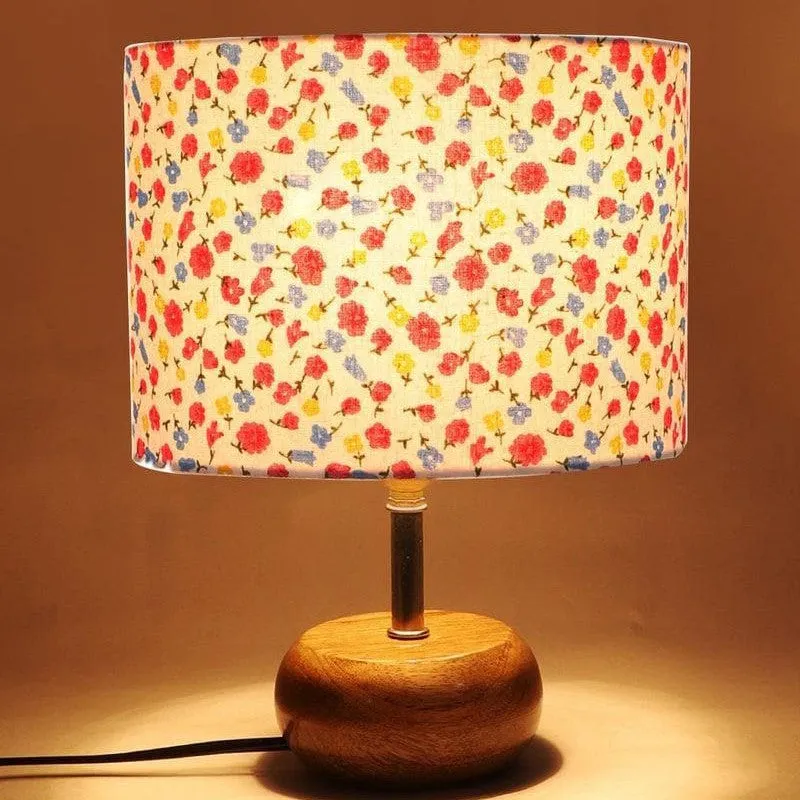 Dainty Floral Fabric Table Lamp - Multicolor media 5