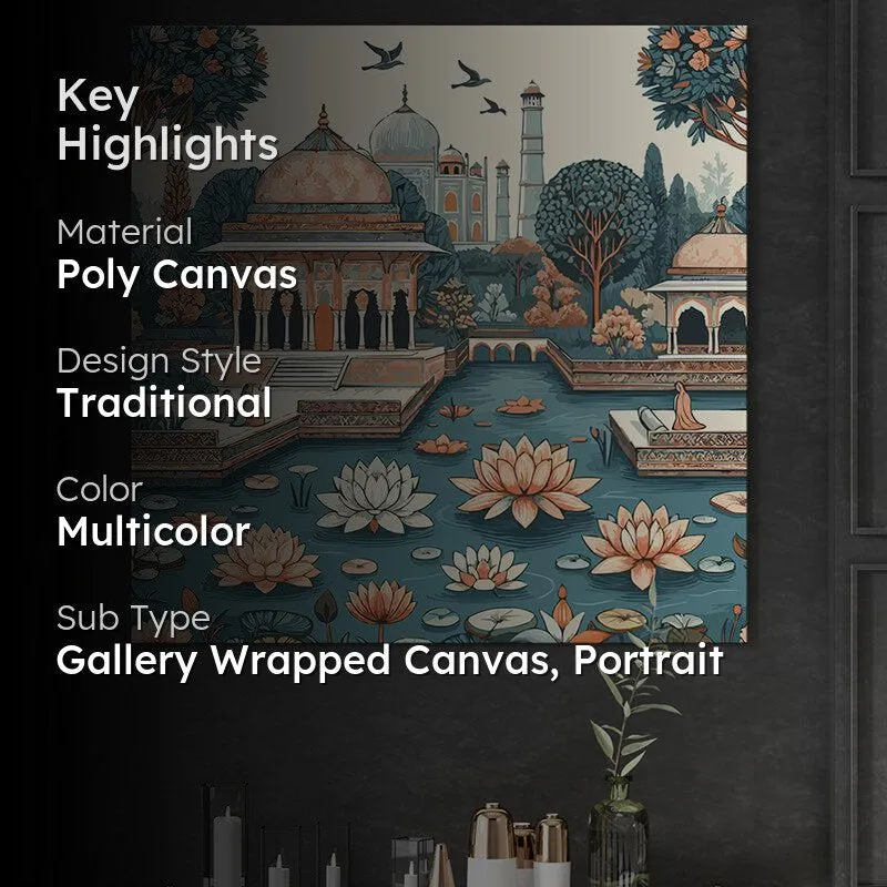 Mughal Artistic Mahal Wall Painting media 2