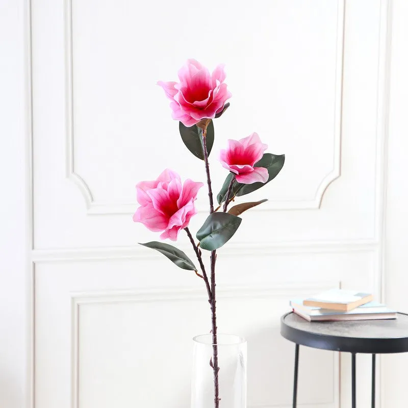 Floreva Magnolia Silicone Artificial Flower - Pink media 4