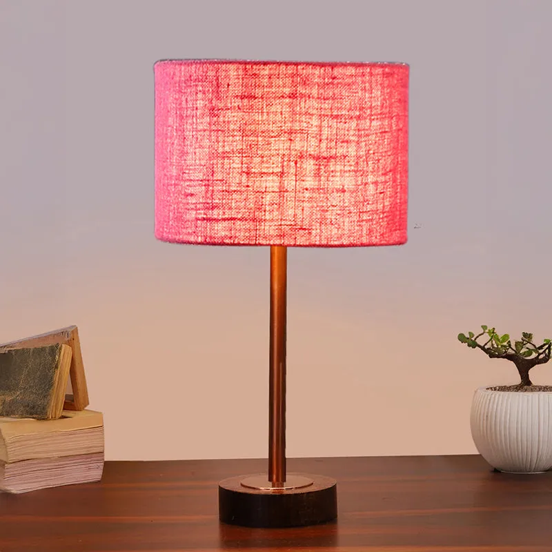 Sienna I Rodin Wooden Table Lamp - Pink,Copper,Brown media 2