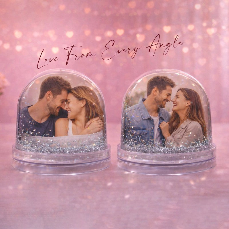Romantic Glitter Dome Acrylic Photo Frame - Silver media 5