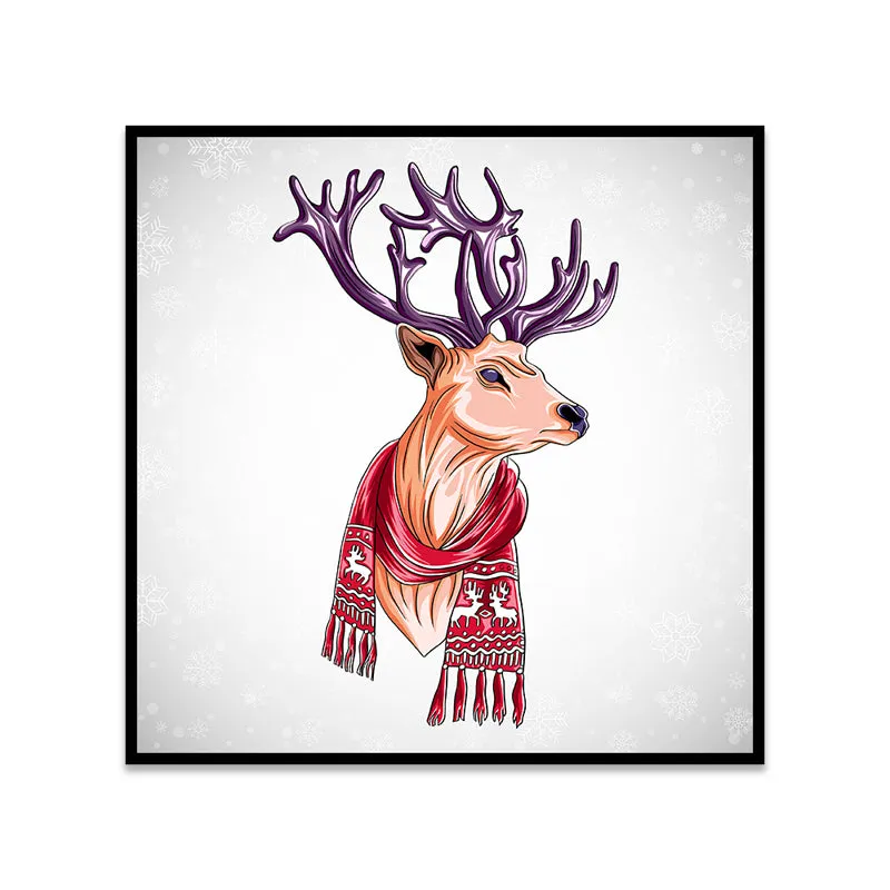 Santa Reindeer Wall Painting media 5