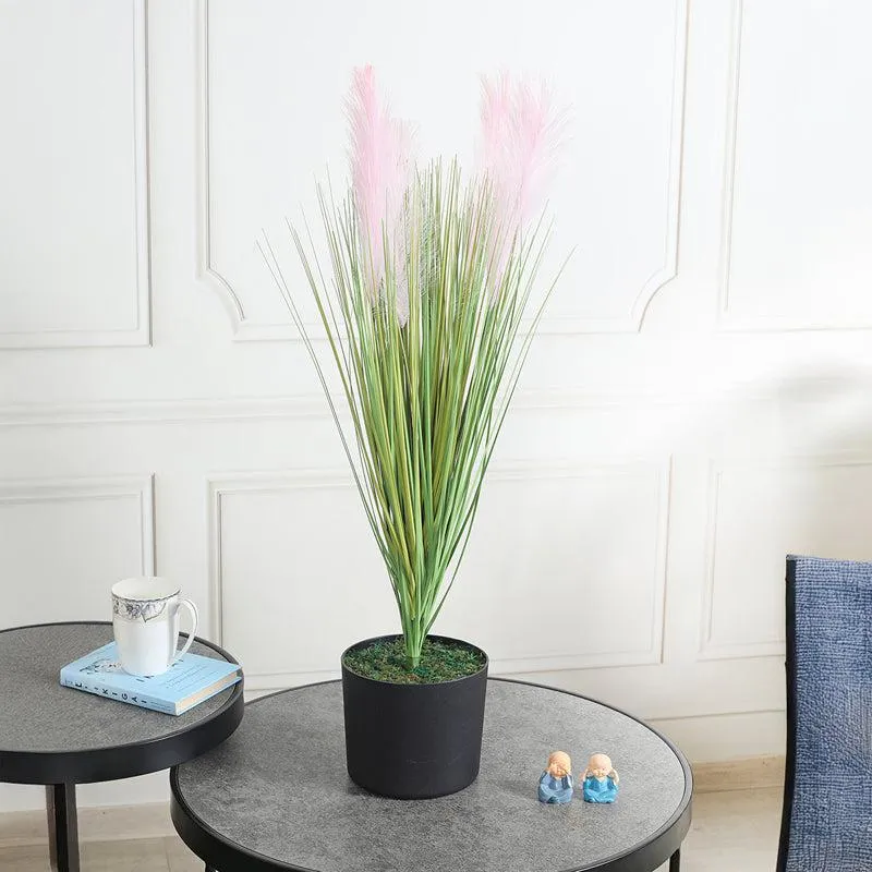 Whispering Botanicals Artificial Plant With Black Plastic Pot - Ligt Pink media 3