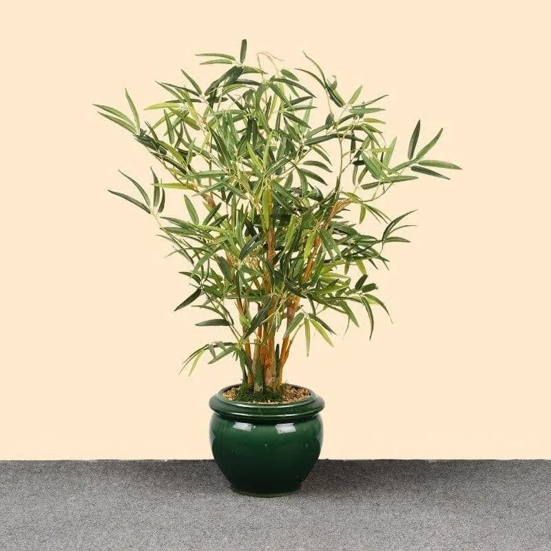 Faux Bamboo Bonsai In Round Pot - 58 cms media 1