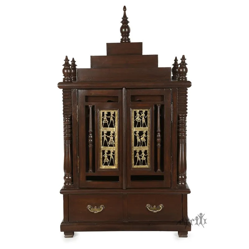 Divine Aura Teak WoodMandir media 4