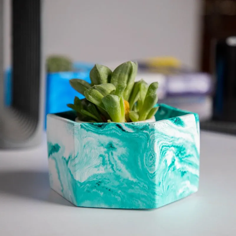 Mixona Concrete Planter - Green media 2