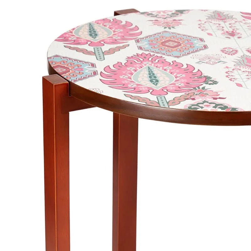 India Circus Wood Mystifying Round Side Table media 3