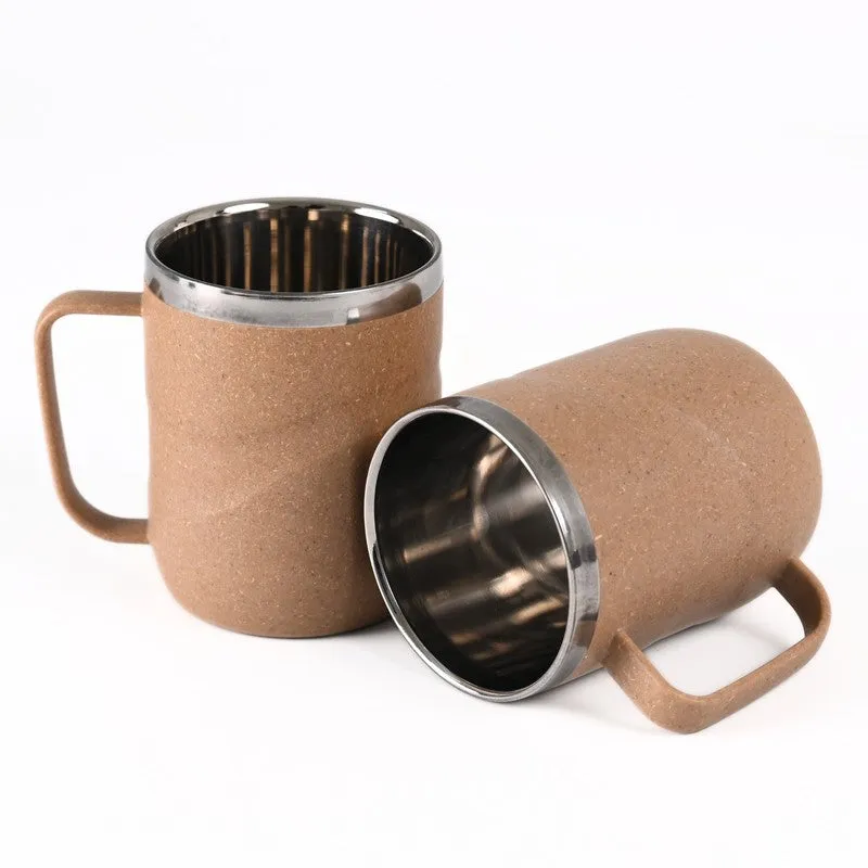 Timberglow Rice Husk Coffee Mug (250 mL Each) - Set Of Two media 3