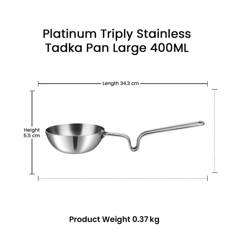 Vinod Zyora Stainless Steel Tadka Pan - 400 ML media 10