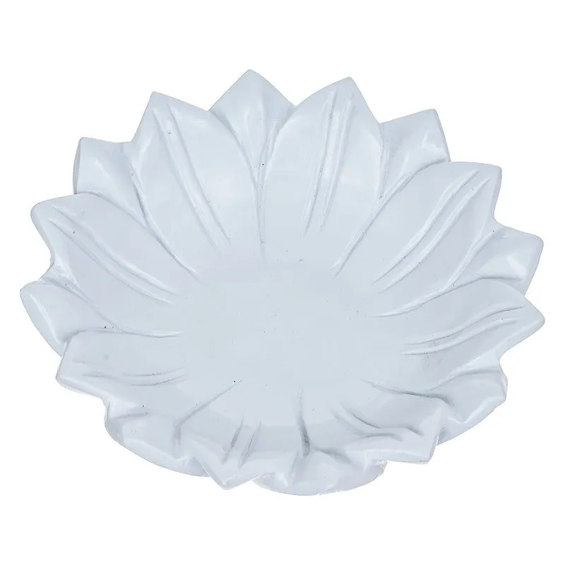 Classic Lotus Resin Urli - White media 9