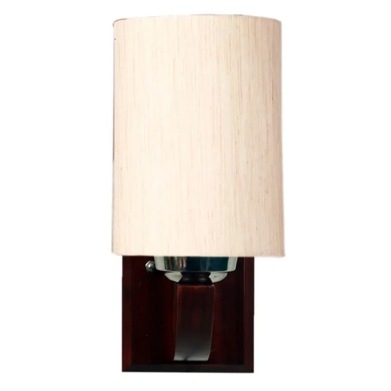 Alabaster Cylindrical Wooden Wall Lamp media 6