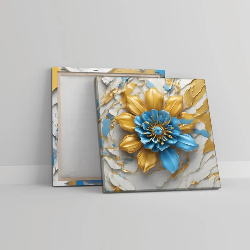 Frosted Flora Canvas Wall Painting - Set Of Two media 3
