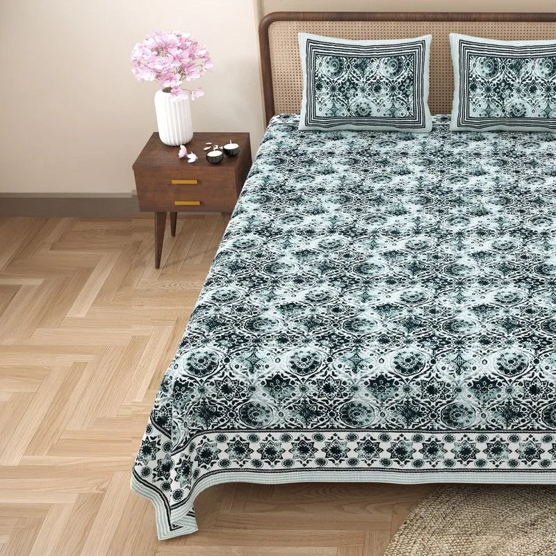 Loomet Cotton Bedsheet (Navy) - 240 TC media 4