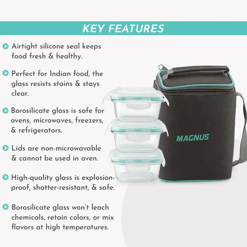 Solaro Neat Lunch Box with Lunch Bag - Four Piece Set media 7