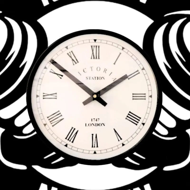 No Pain No Gain Steel Analog Wall Clock - Black media 5