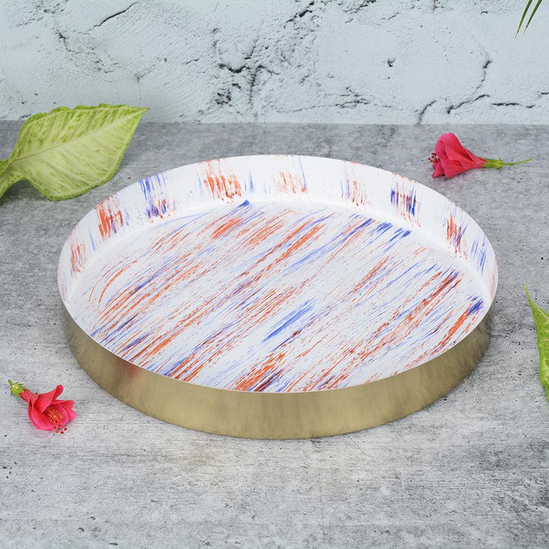 Color Stroke Iron Serving Tray