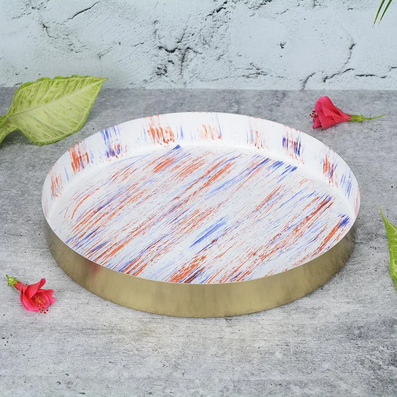 Color Stroke Iron Serving Tray media 1