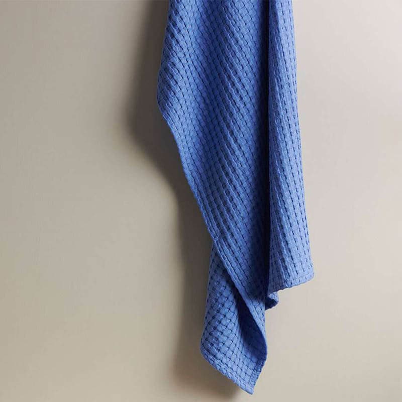 Alyssa Pebble Textured Waffle Bath Towel - Dark Blue media 3