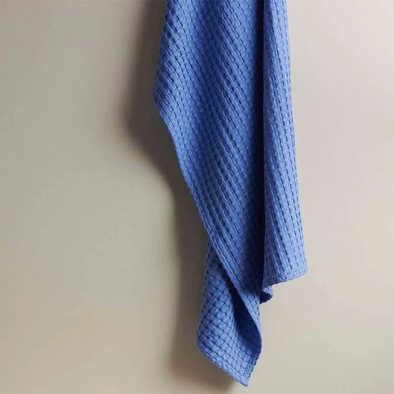 Alyssa Pebble Textured Waffle Bath Towel - Dark Blue media 3
