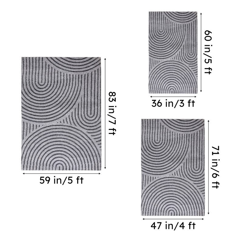 Aneeta Soft Pile Anti-Skid Carpet - Grey media 7