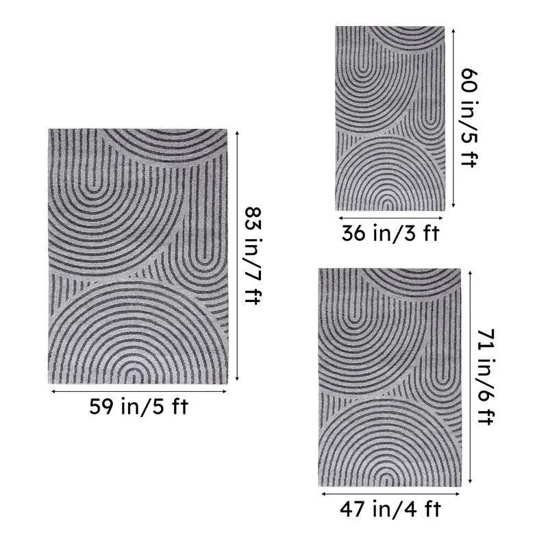 Aneeta Soft Pile Anti-Skid Carpet - Grey media 7