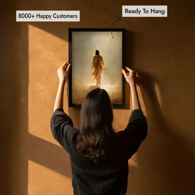 Divine Journey of Jesus Christ Archival Paper Wall Painting With Black Frame media 5