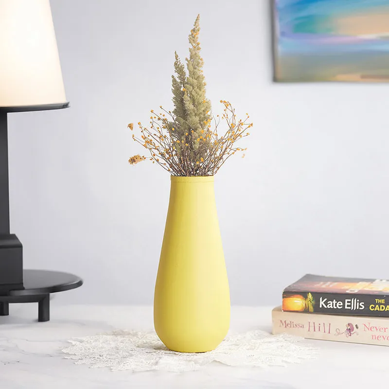Areitha Metal Vase (Yellow) - Set Of Two media 6