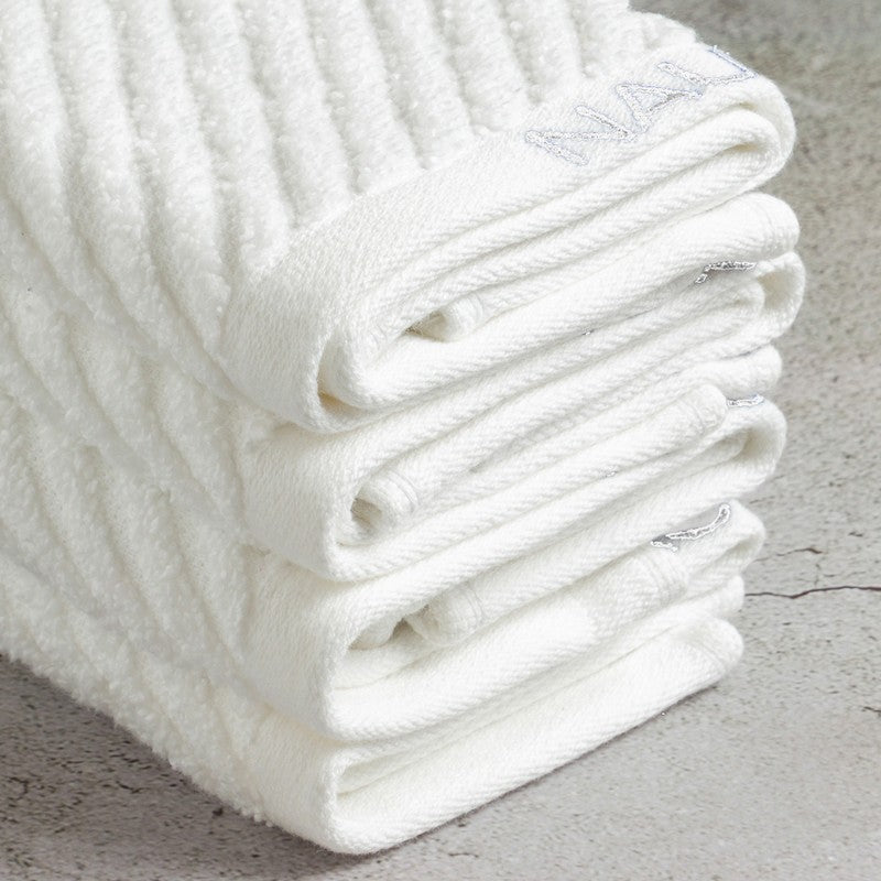 Nautica Dove Cotton Hand & Face Towel (White) - Set Of Four media 5