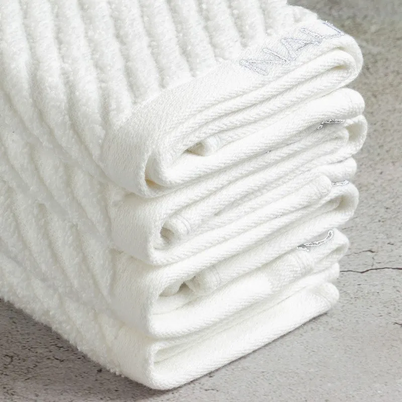 Nautica Dove Cotton Hand & Face Towel (White) - Set Of Four media 5