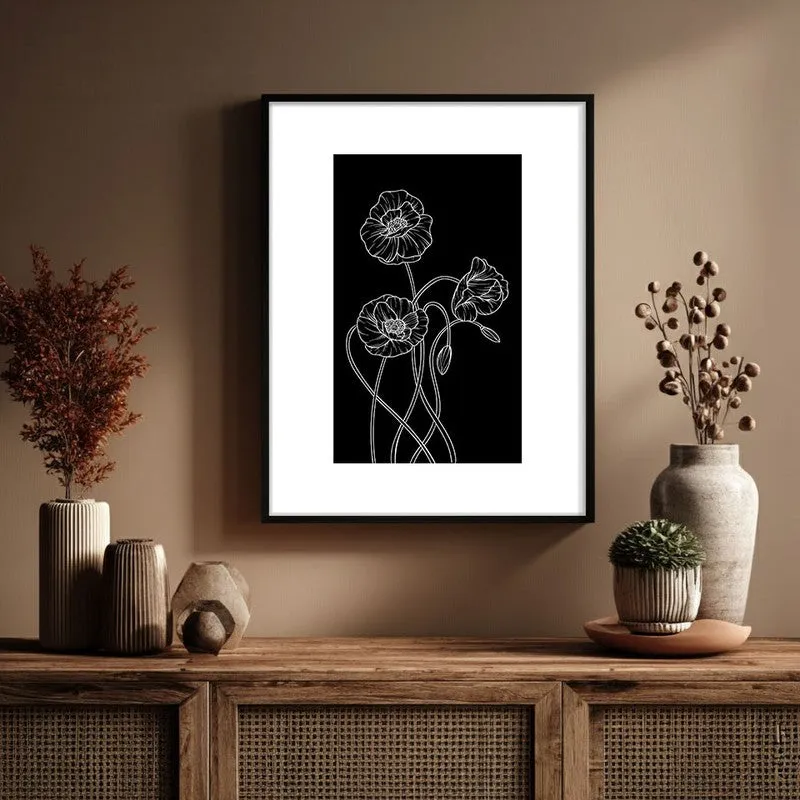 Dark Garden Canvas Wall Painting With Black Frame media 6