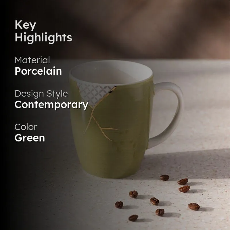 Wabi Porcelain Coffee Mug (295 mL) - Green media 2