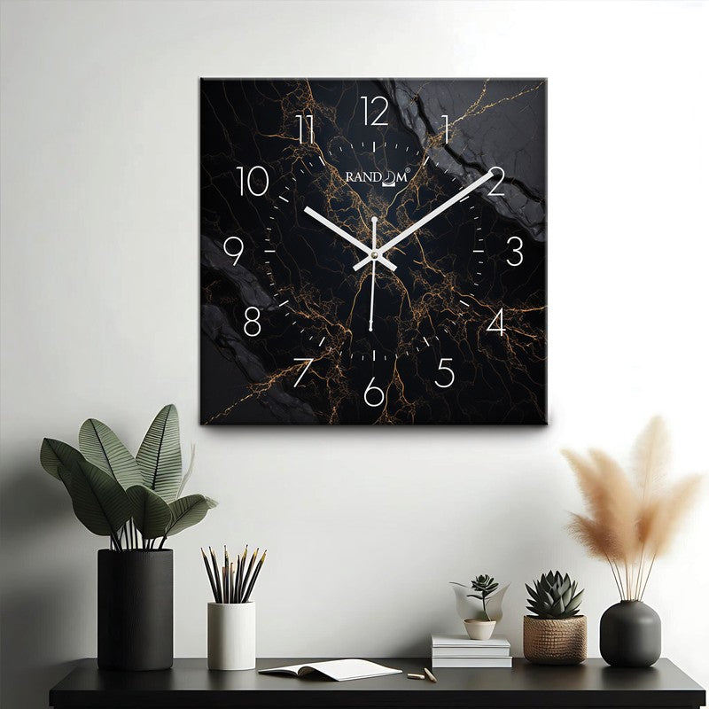 Velora Analog Wall Clock - Black