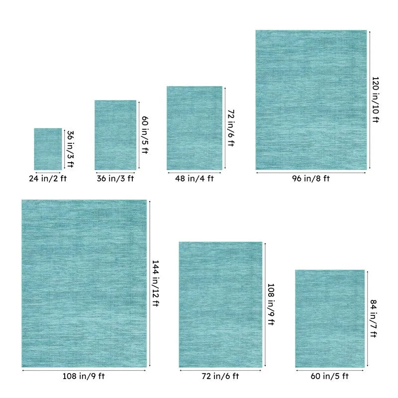 Lasumi Hand Woven Wool Rug - Teal media 13