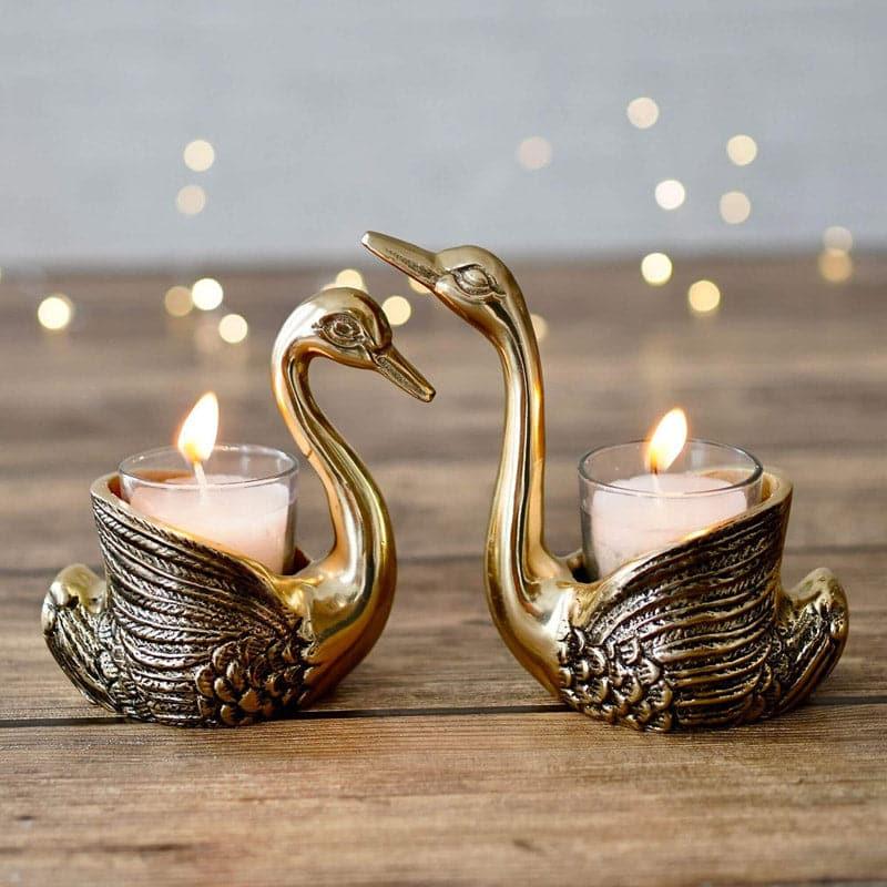 Swan Duo Candle Holder - Set Of Two media 3