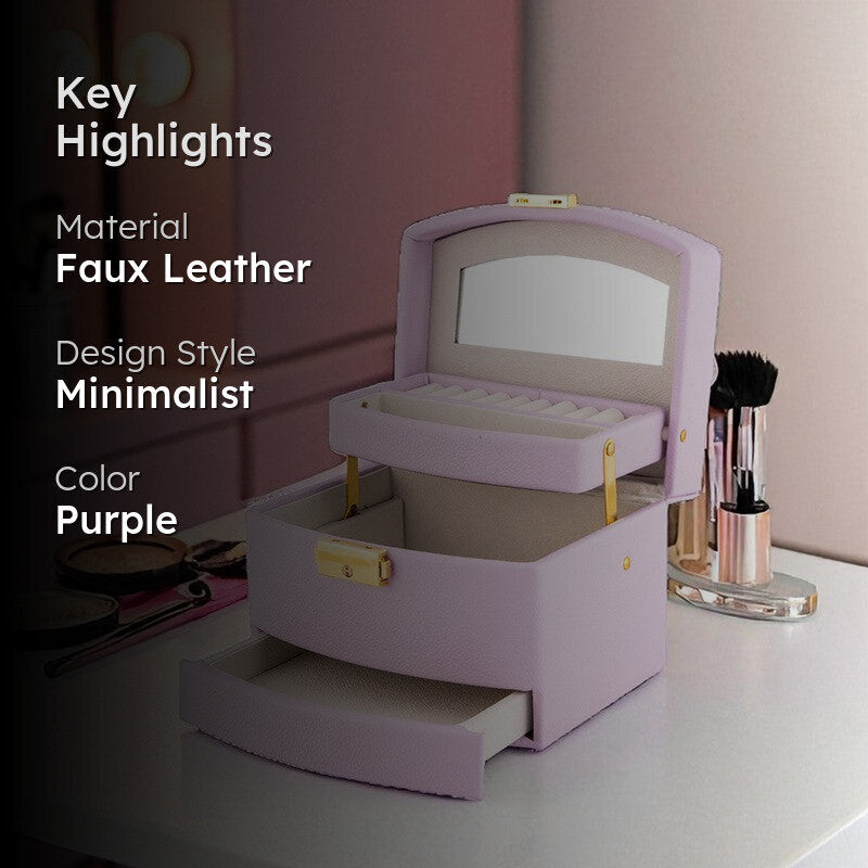 PetiteVault Faux Leather Jewel Box media 2