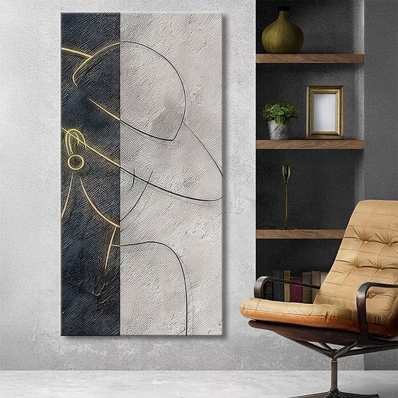 Modern Woman Line Art Wall Painting