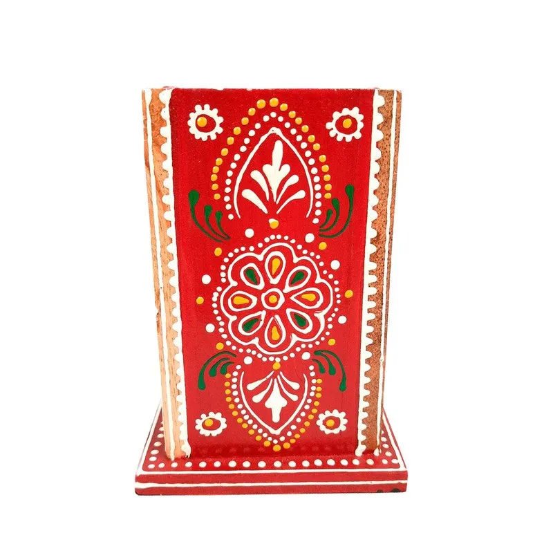 Hand-Painted Wooden Art Stationery Holder media 8
