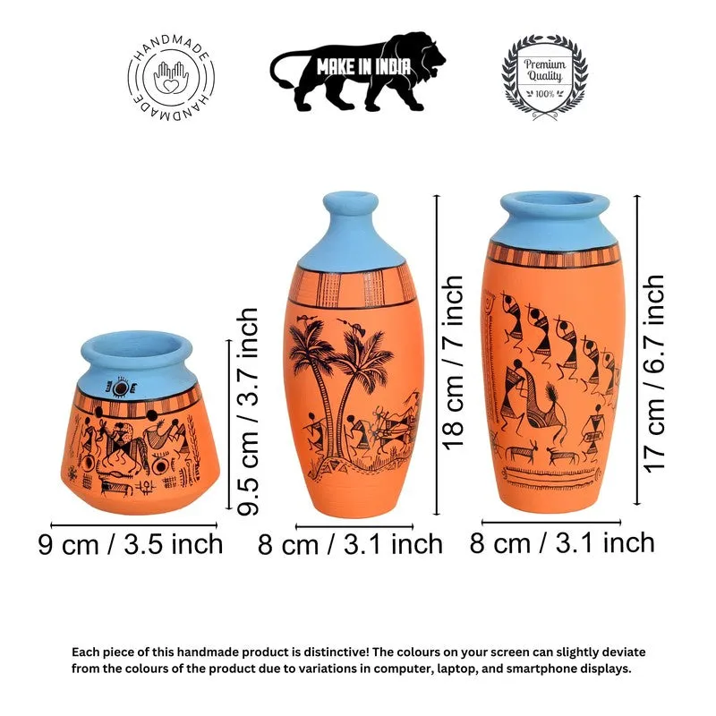 Florona Orange Vase - Set Of Three media 7