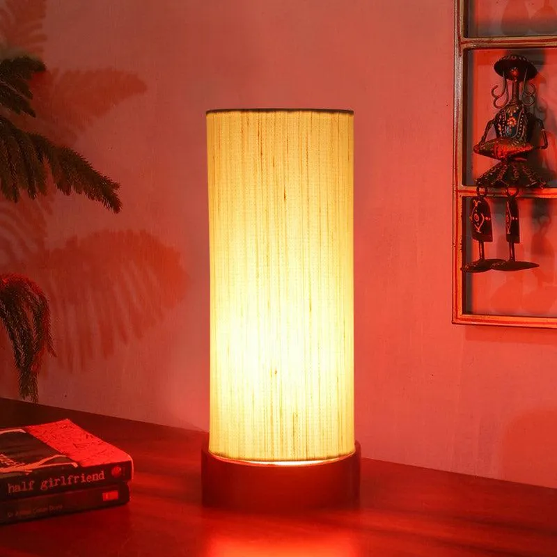 Miza Tower Wooden Table Lamp - White,Black media 2