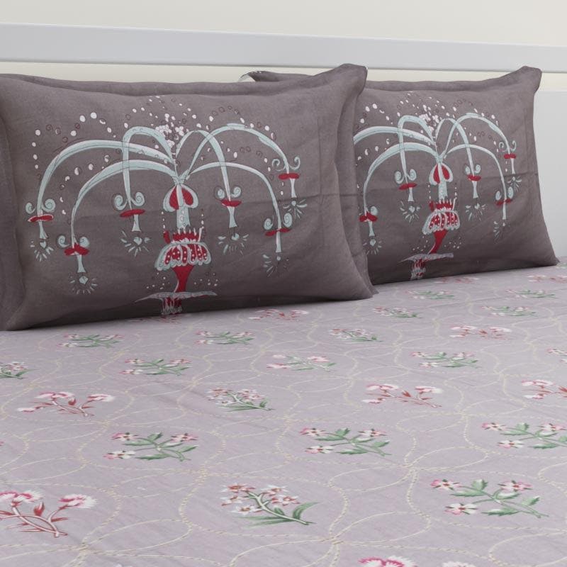 Jitika Printed Cotton Bedsheet (Grey) - 180 TC media 5