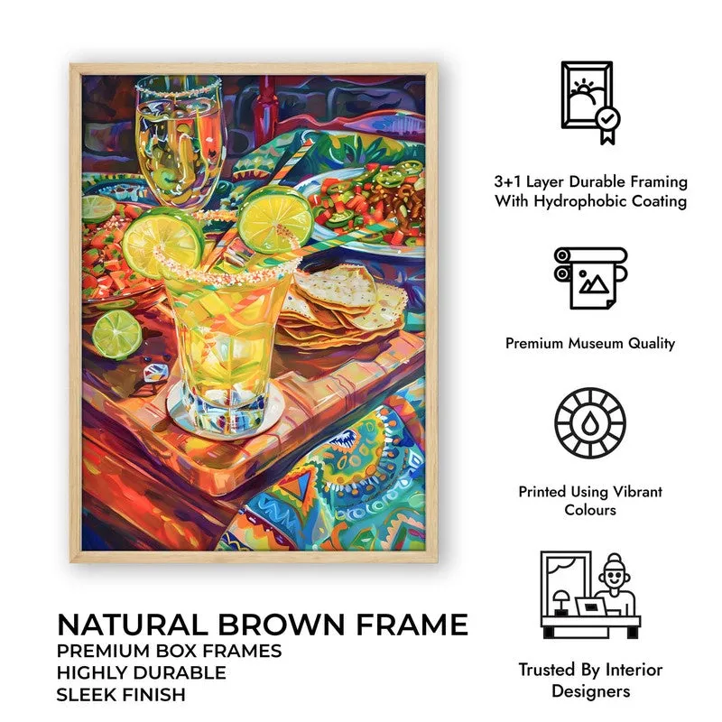 Vibrant Sip Archival Canvas Wall Art - Brown media 11