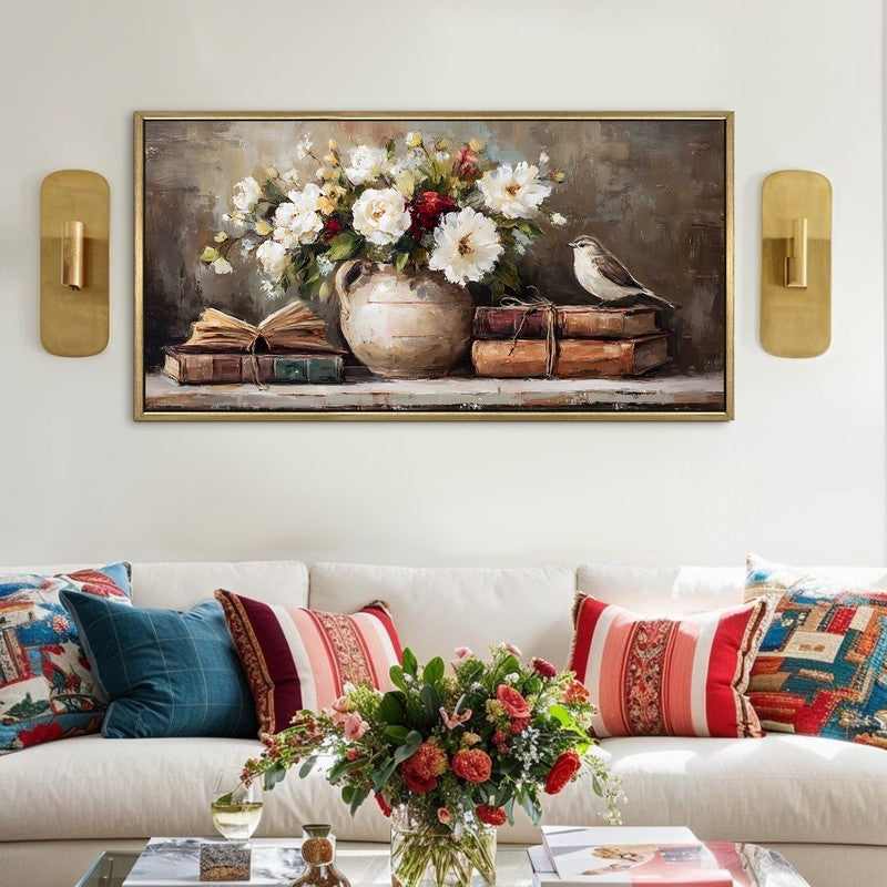 Spring Bloom Canvas Wall Painting With Frame