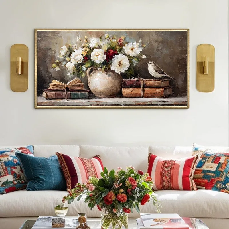 Spring Bloom Canvas Wall Painting With Frame media 1