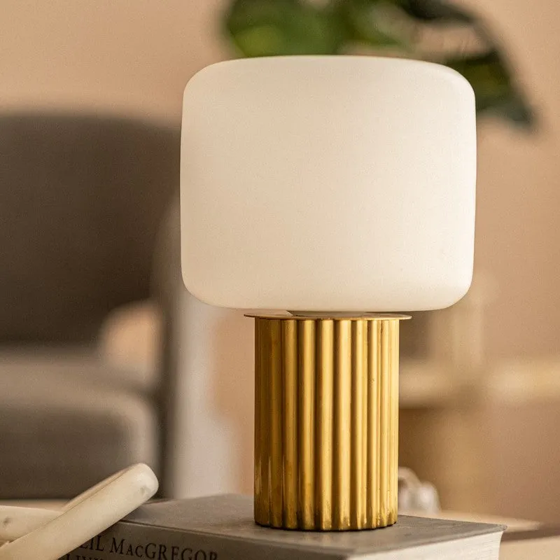 Orange Tree Glided Glass Table Lamp - White,Gold media 2