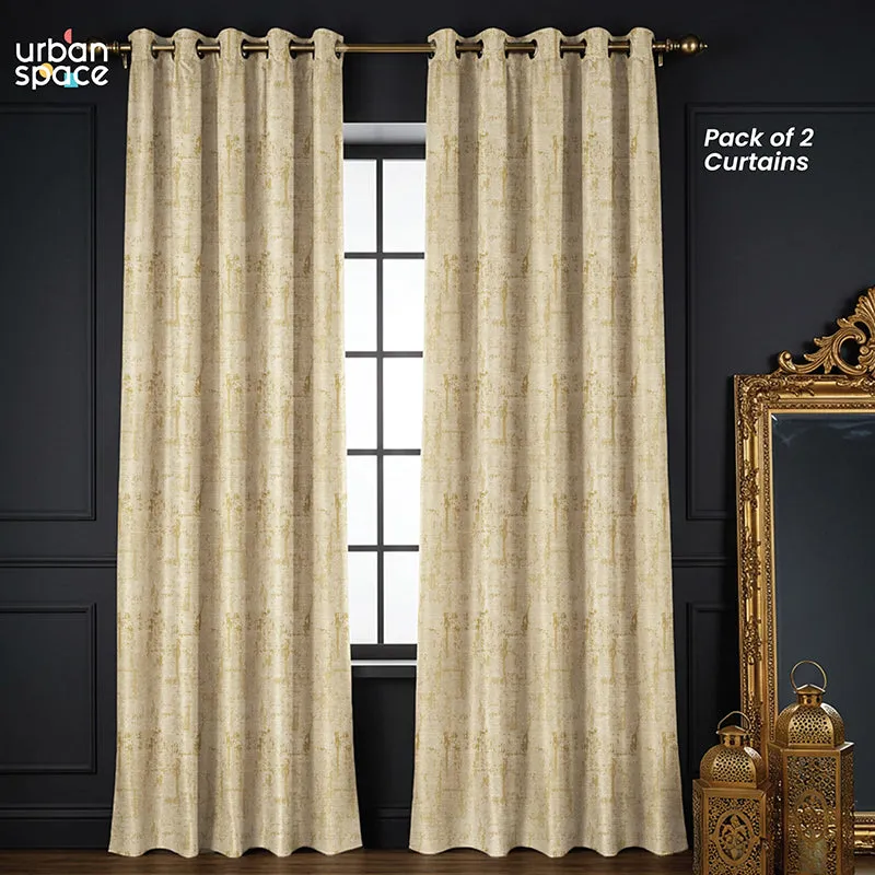 Urban Space Dusk Blackout Curtain (Soft Brown) - Set Of Two media 4