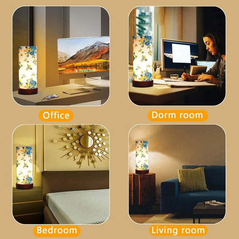 Alba Mirza Tower Wooden Table Lamp - Multicolor media 5