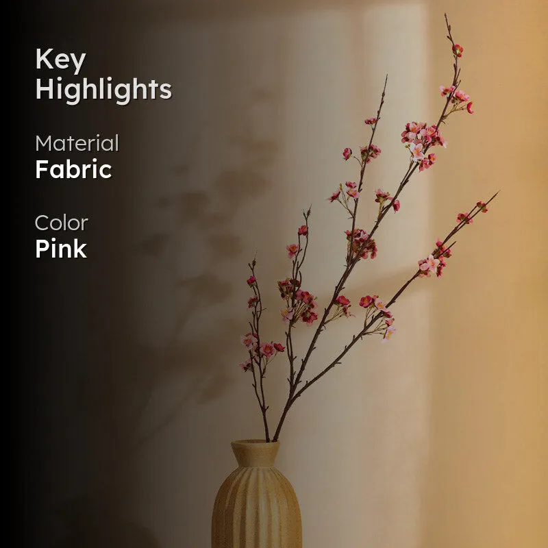 Artificial Realistic Cherry Blossom Stick - Pink media 2