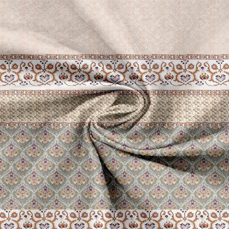 Iris Printed Cotton Bedsheet (Beige) - 120 TC media 5