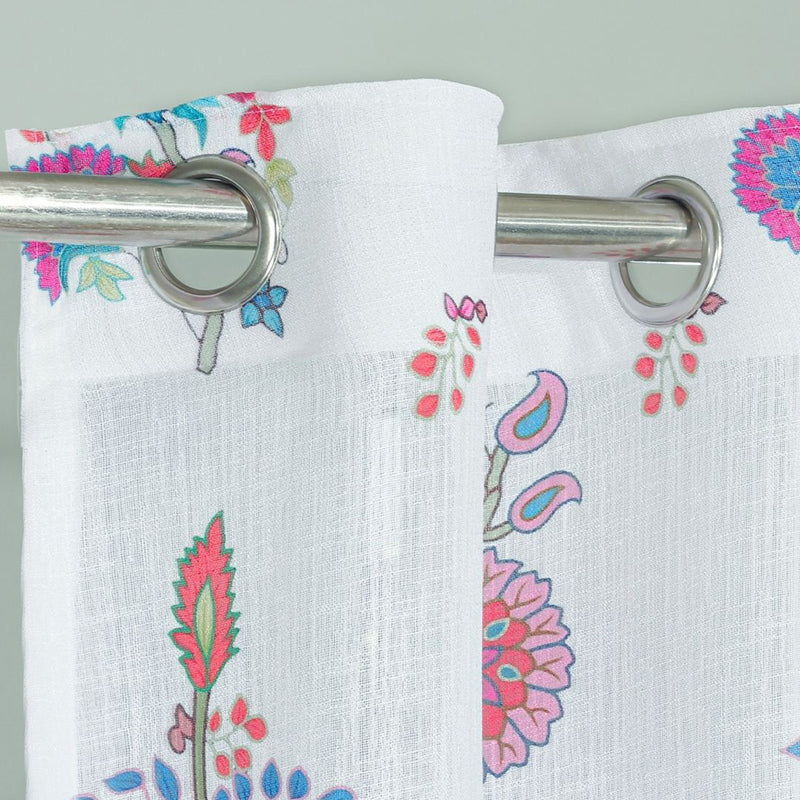 Veela Linen Texture Sheer Curtain - Set Of Two media 7